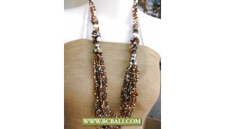Beads mixed Shells Layered Necklaces Fashion